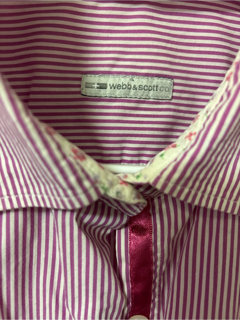 Italian Pink & White Striped Button-Up Shirt